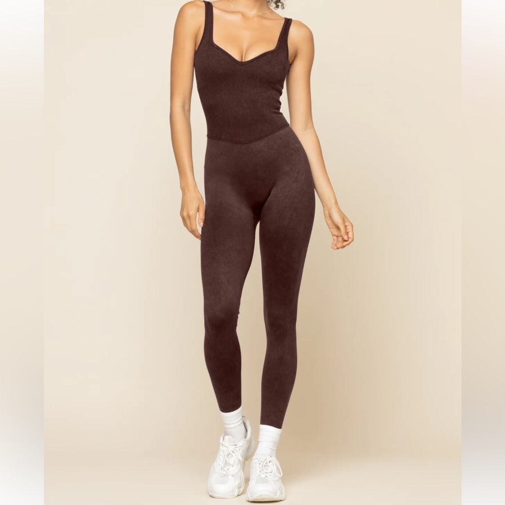 Popflex Be Flexible Seamless Onesie - French Roast NWT S/M